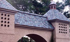 Natural slate roof using a coordinated color blend