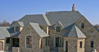 Residential natural slate roof