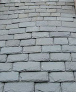 Vermont Splendor Blend graduated natural slate roofing