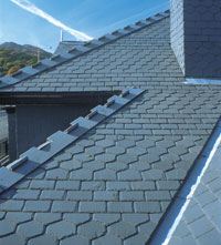 Traditional natural slate roof